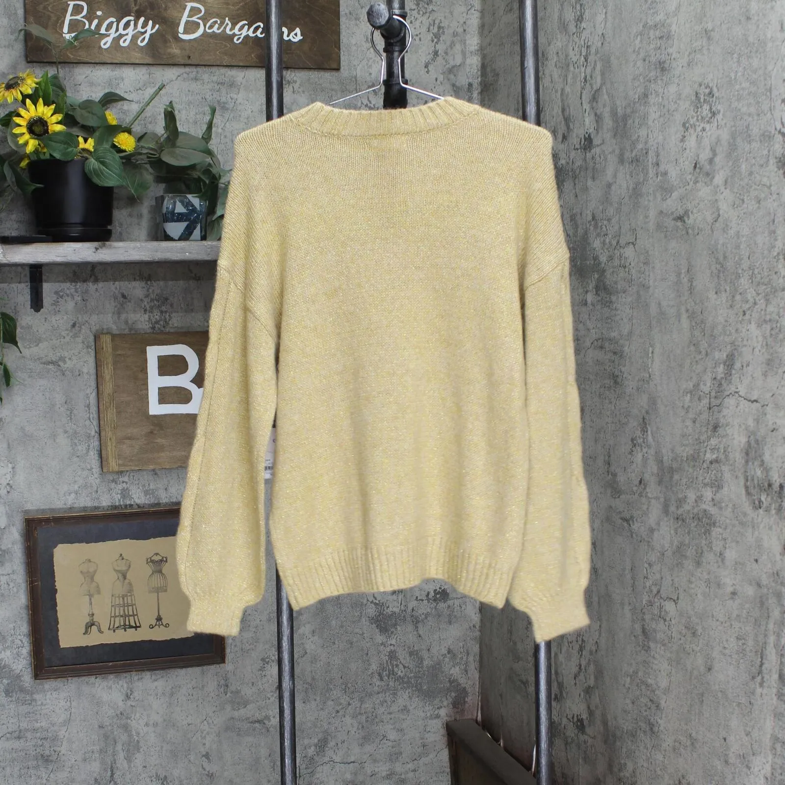 Lc Lauren Conrad Women's Cable-Knit Texture Sweater Light Harvest Brown M
