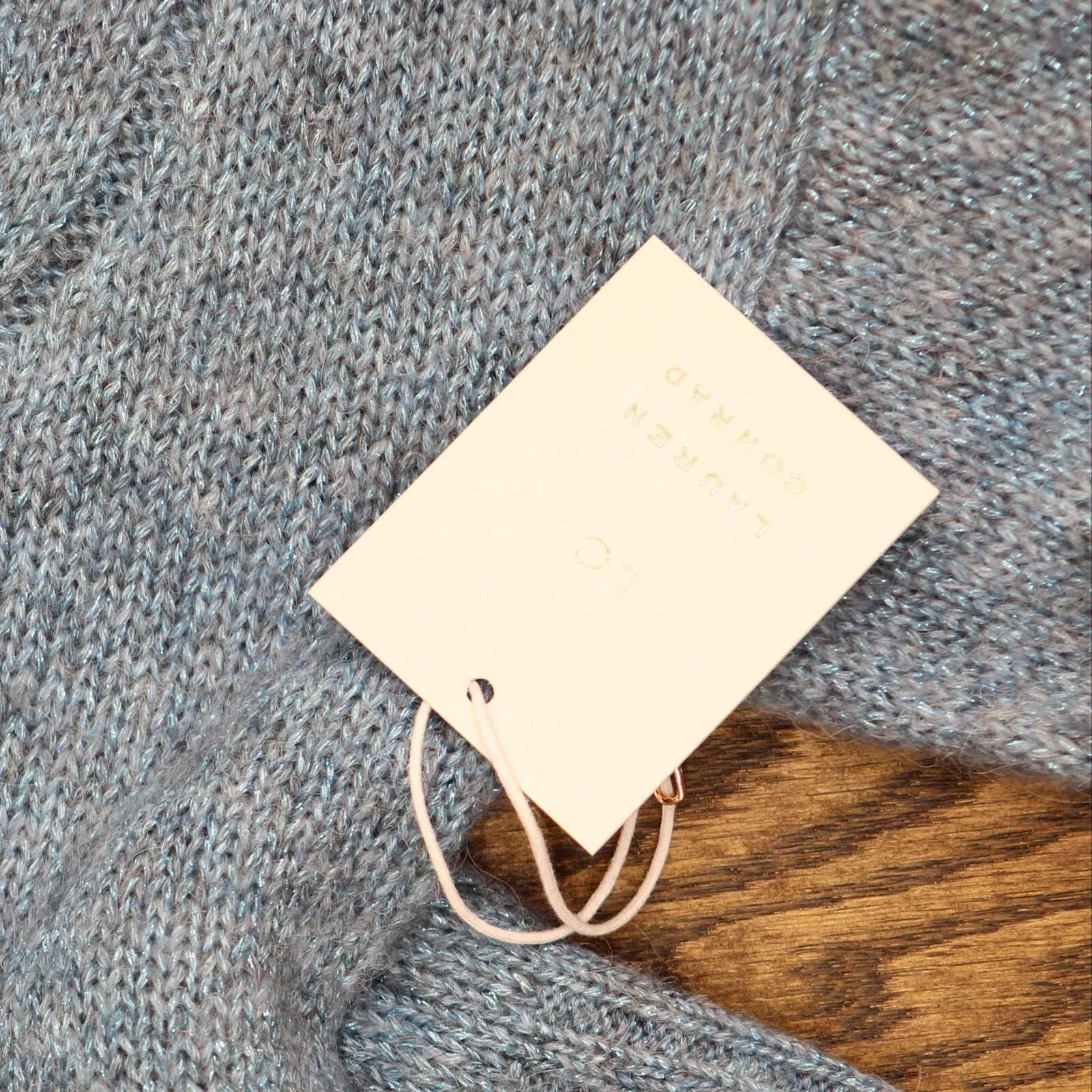 Lc Lauren Conrad Women's Cable-Knit Texture Sweater Teal Heather Blue M