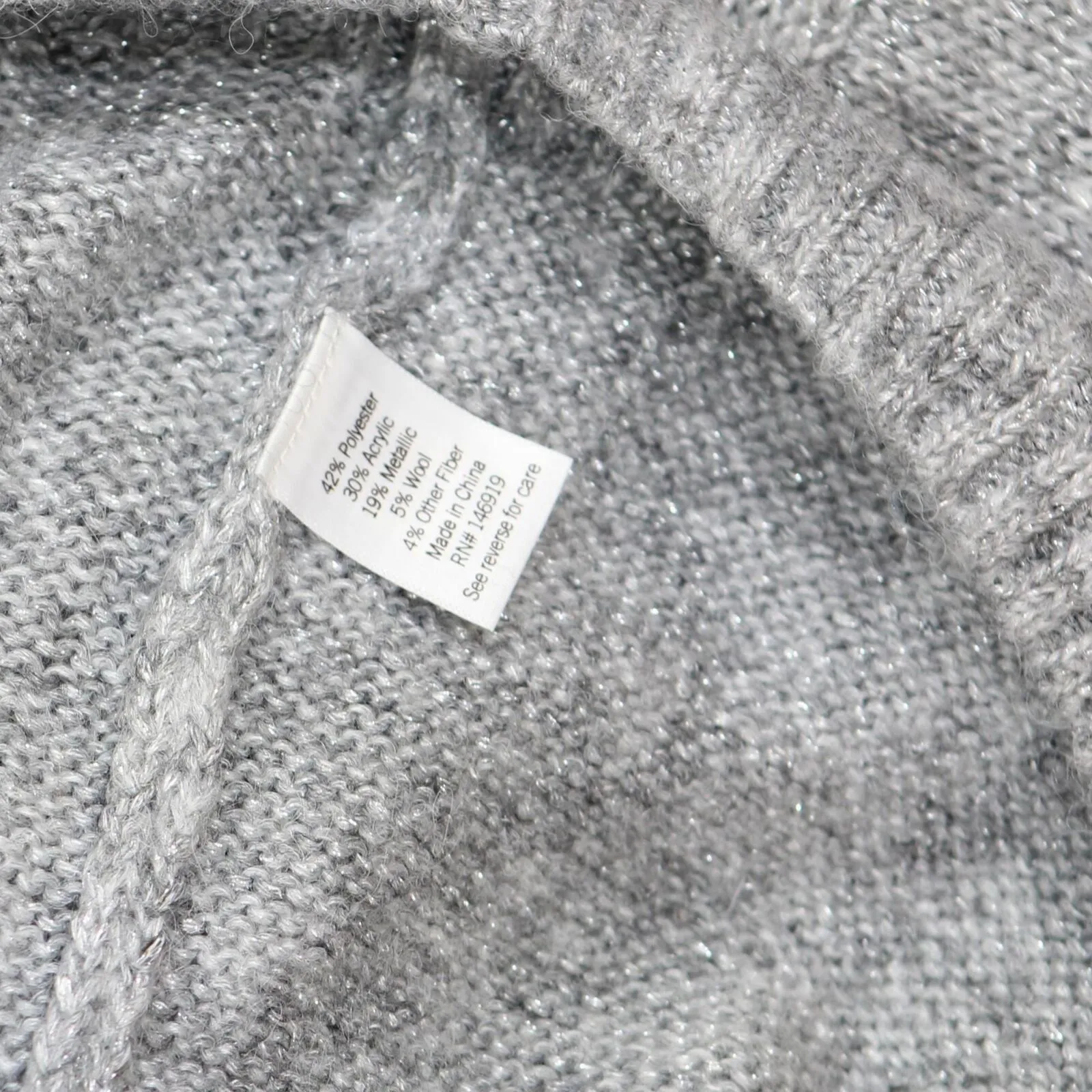 Lc Lauren Conrad Women's Cable-Knit Texture Sweater WL23S031RN Gray M