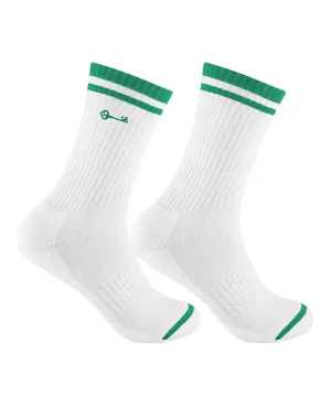 LE SONNET Key Logo Socks - Green / Red (2pack)