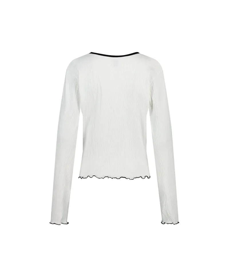 LE SONNET Ribbon Cool Cardigan - Black