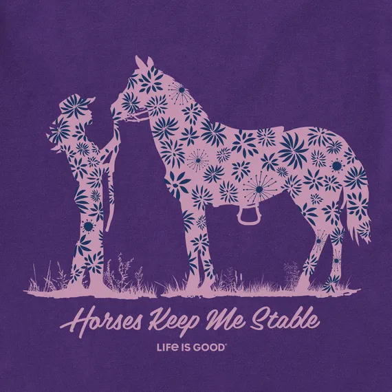 Life is Good Women's Horses Keep Me Stable Crusher Vee