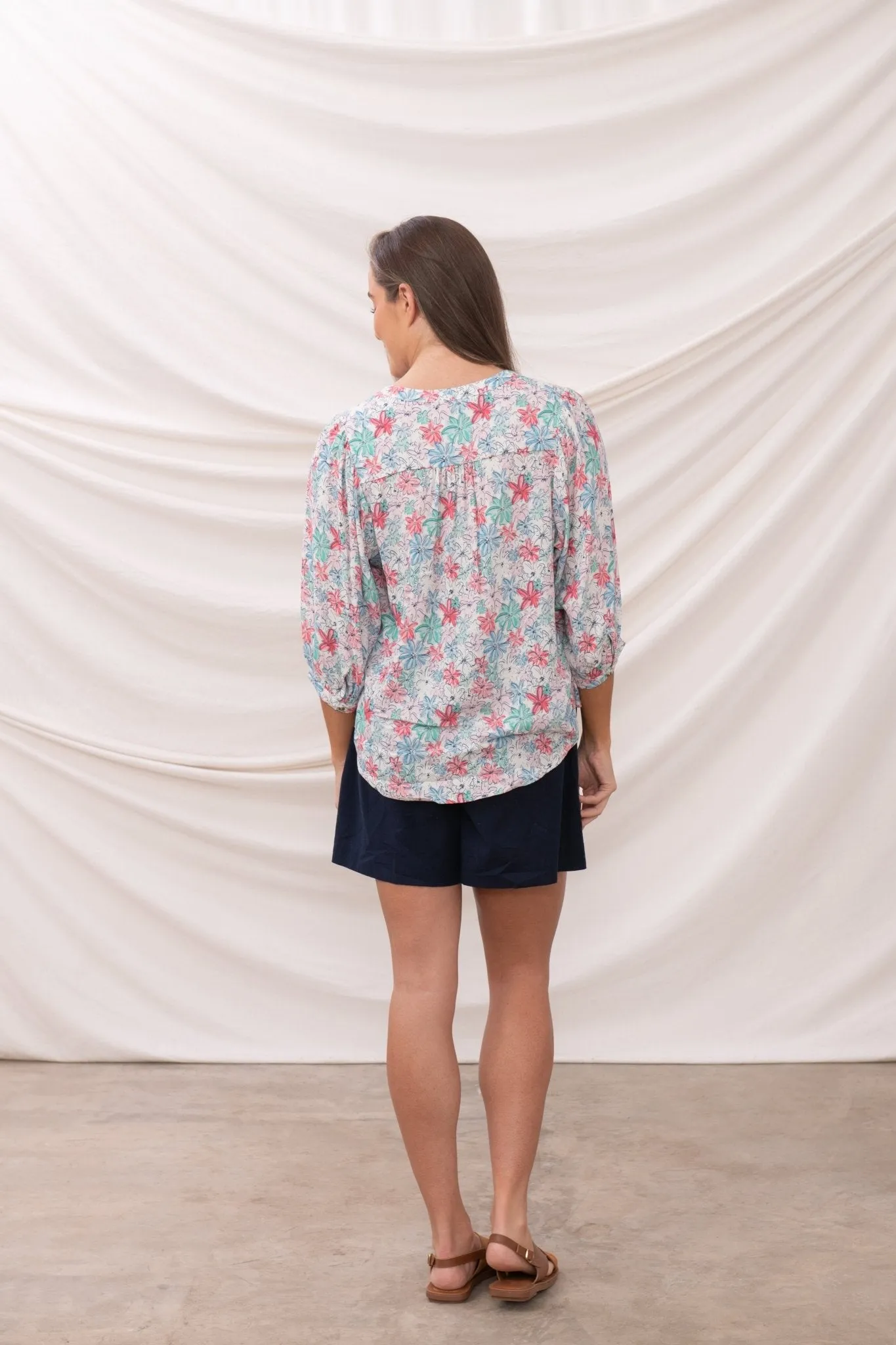 Lola Blouse - Pastel Floral