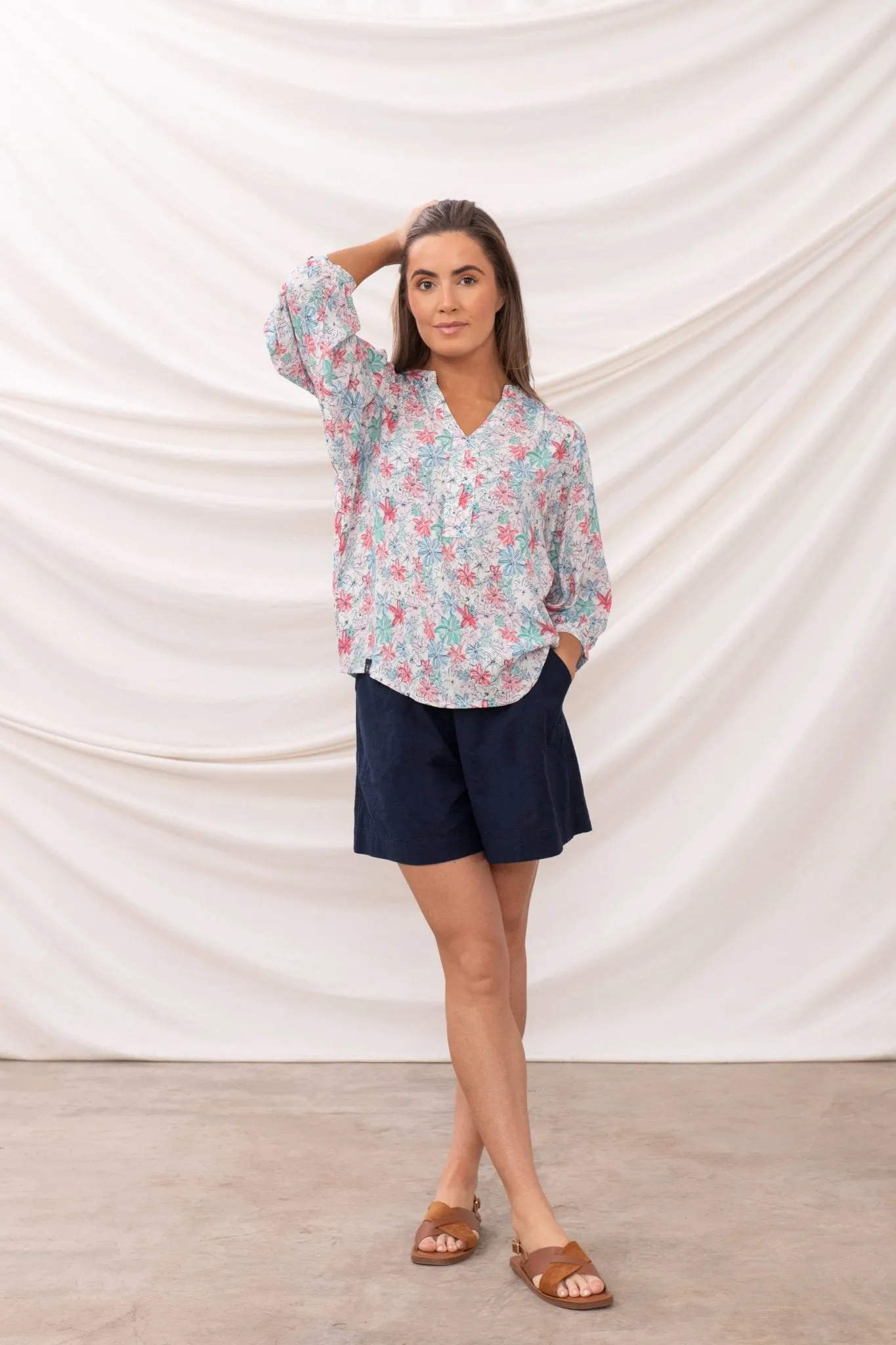 Lola Blouse - Pastel Floral