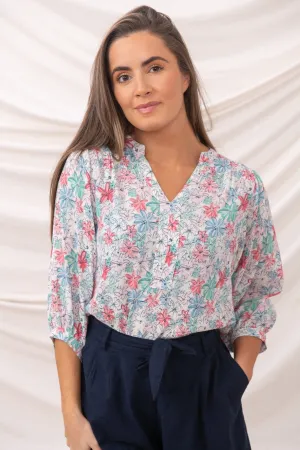 Lola Blouse - Pastel Floral