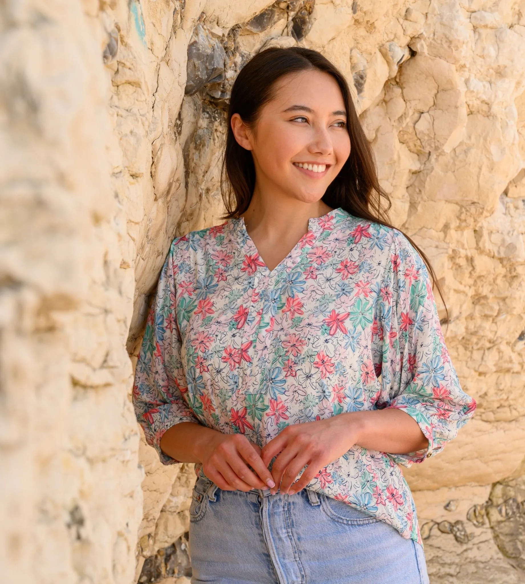 Lola Blouse - Pastel Floral