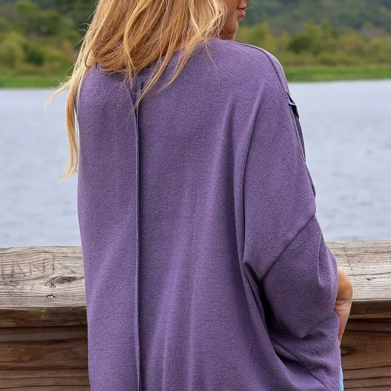 Long Sleeve Crepe Weekender Top