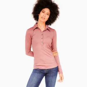 Long Sleeve Gracie Shirt - Dusty Rose