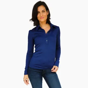 Long Sleeve Gracie Shirt - Navy
