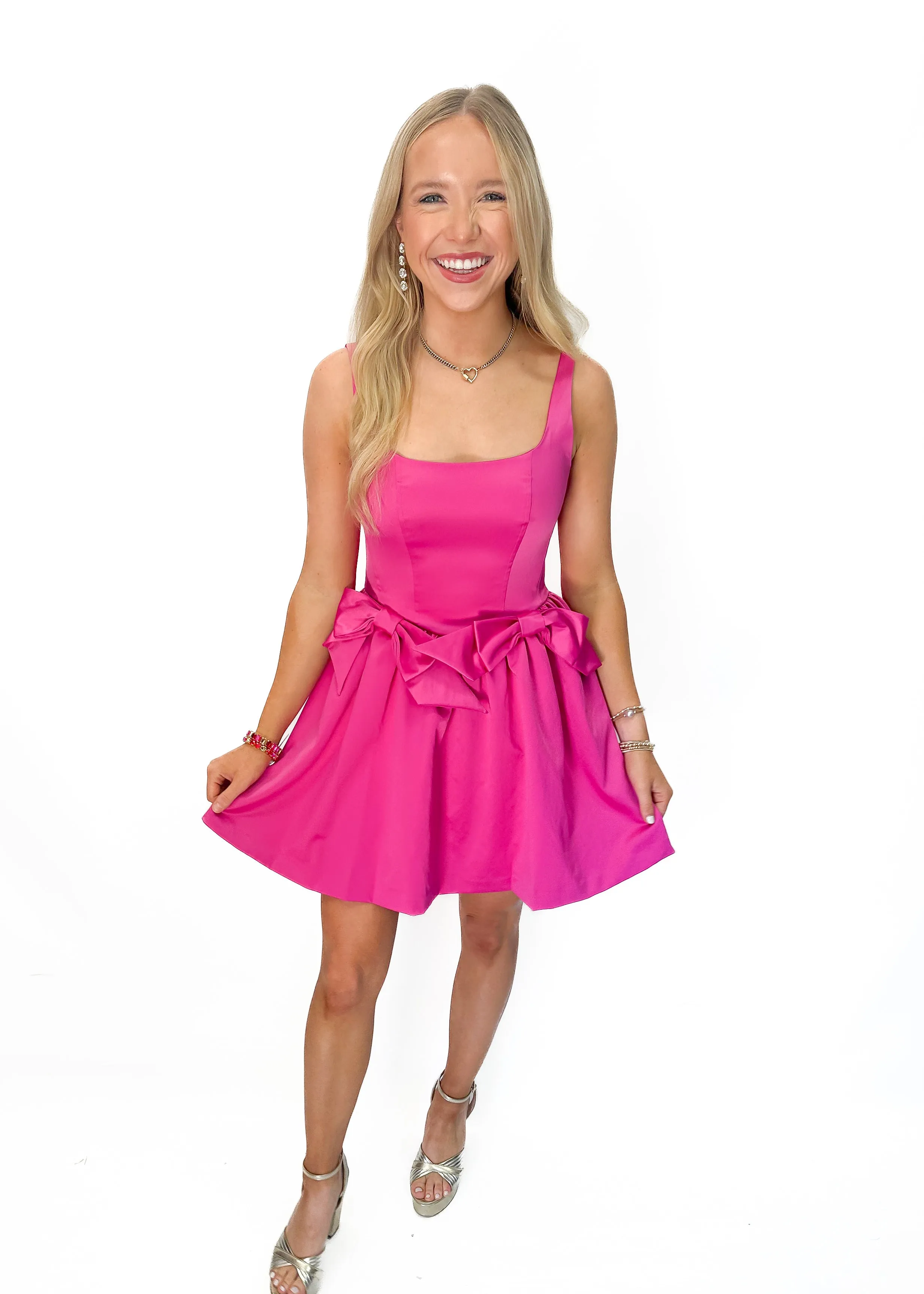 Love Shack Fancy Bayer Dress - Fuchsia