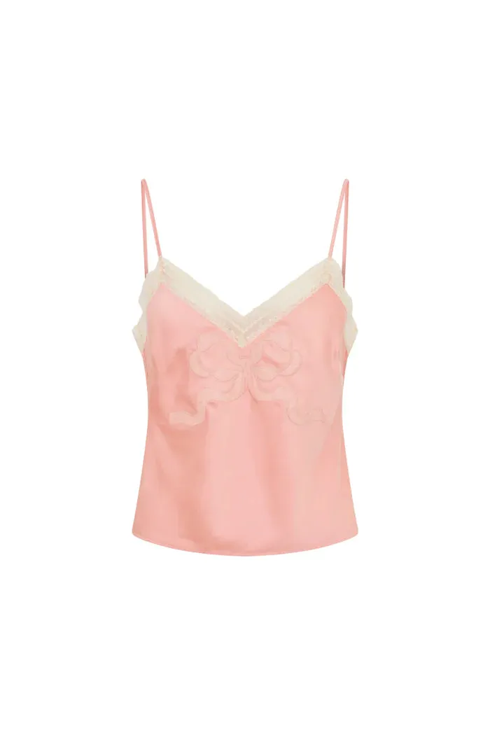 LOVE SHACK FANCY Claudina Satin Cami Top