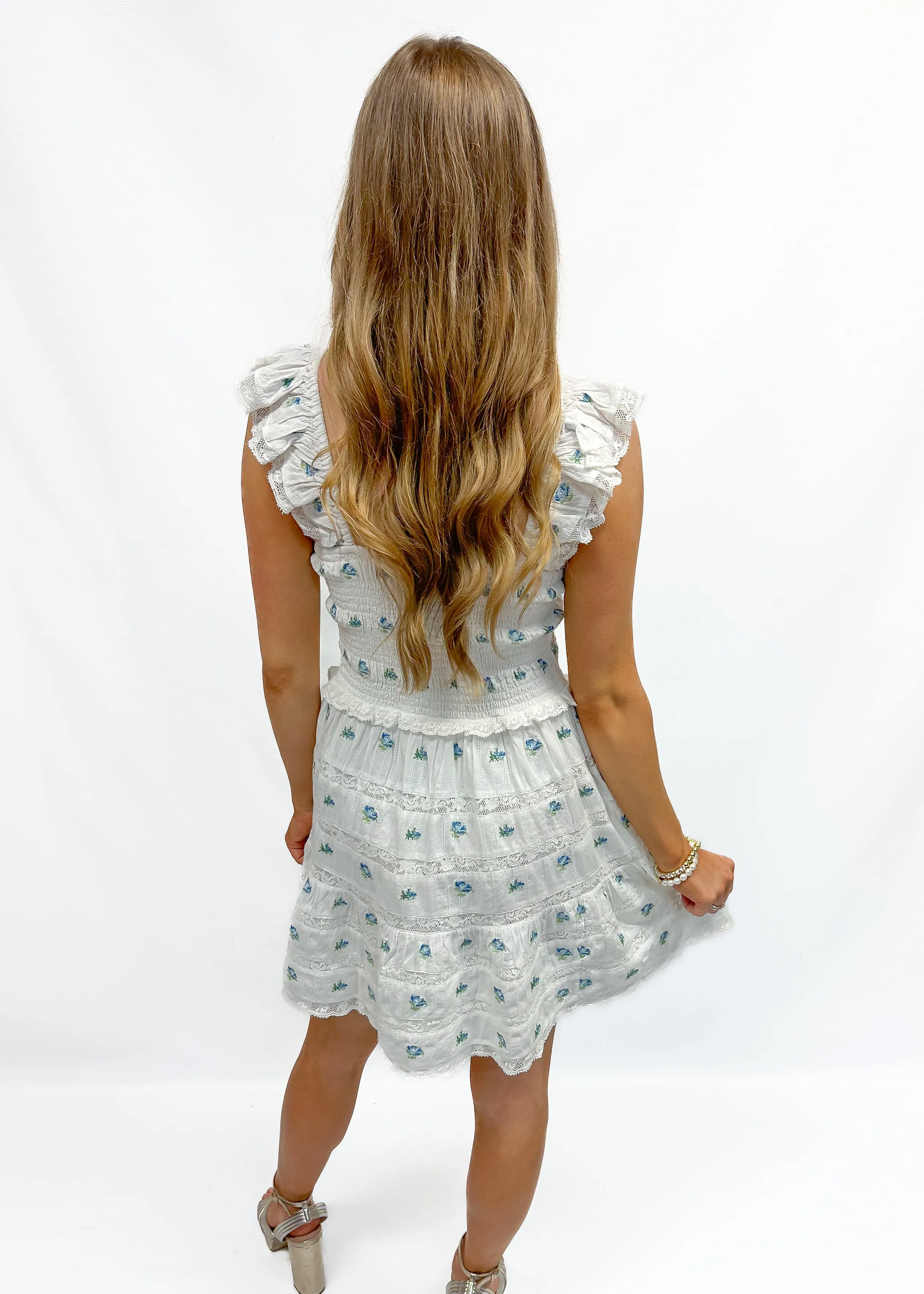 Love Shack Fancy Finny Dress - Icy Breeze