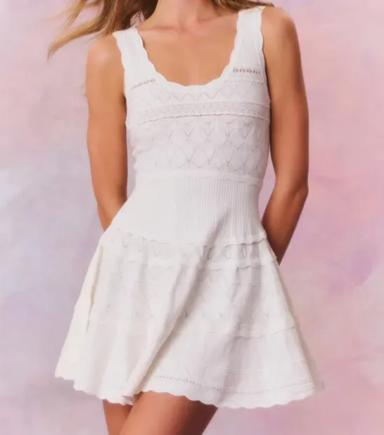 Love Shack Fancy Ronelle Dress - White
