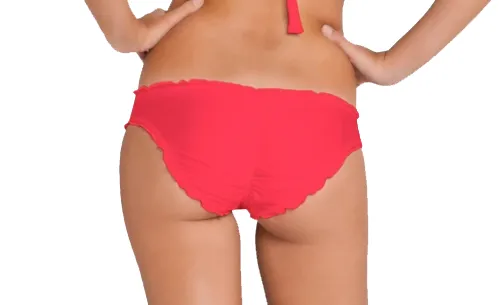 Luli Fama Full Ruched Back Bottom - Bombshell Red