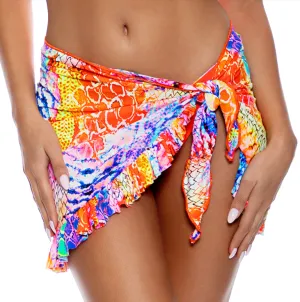 Luli Fama Ruffle Sarong Mini Skirt - Dancing Queen