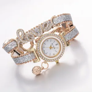 Luxurious Crystal "LOVE" Watch