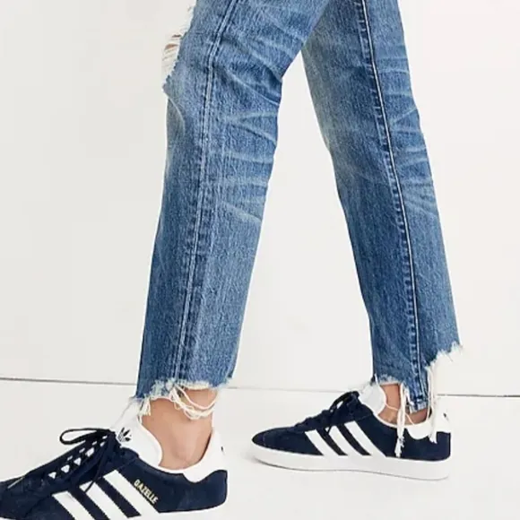 Madewell The Perfect Summer Jean Destructed Edition High Rise Raw Hem Jean