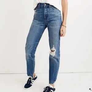 Madewell The Perfect Summer Jean Destructed Edition High Rise Raw Hem Jean