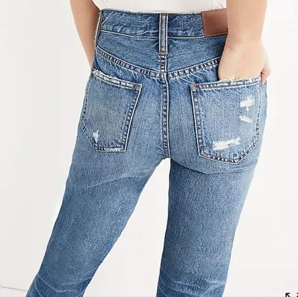 Madewell The Perfect Summer Jean Destructed Edition High Rise Raw Hem Jean