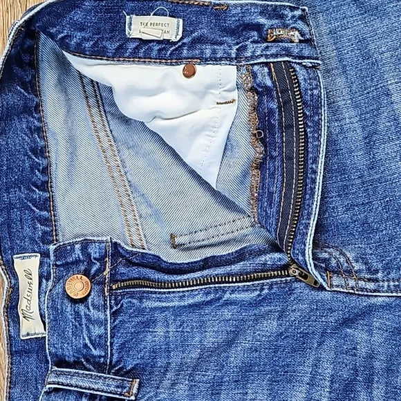 Madewell The Perfect Summer Jean Destructed Edition High Rise Raw Hem Jean