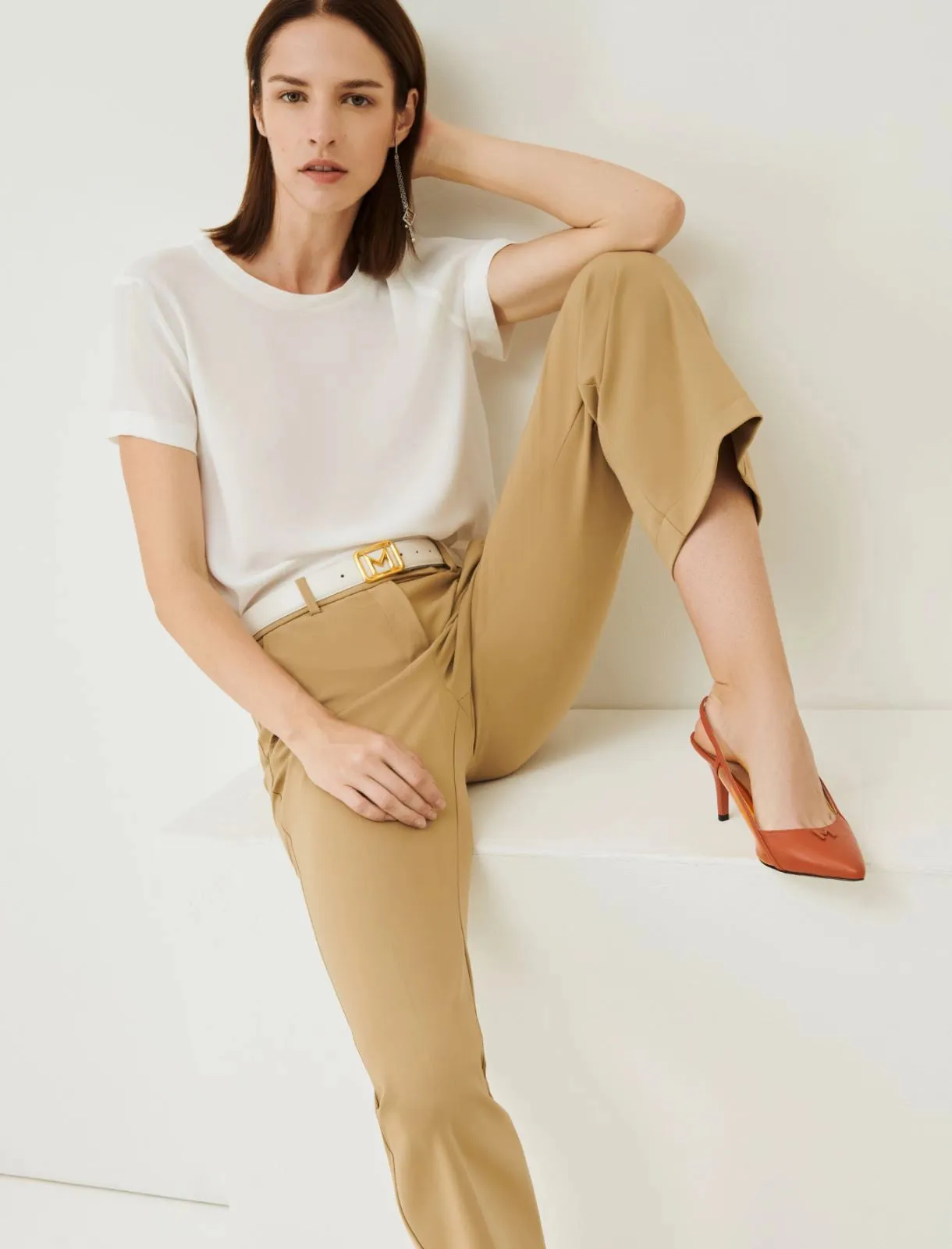 Marella - Fify Straight Trousers - Natural