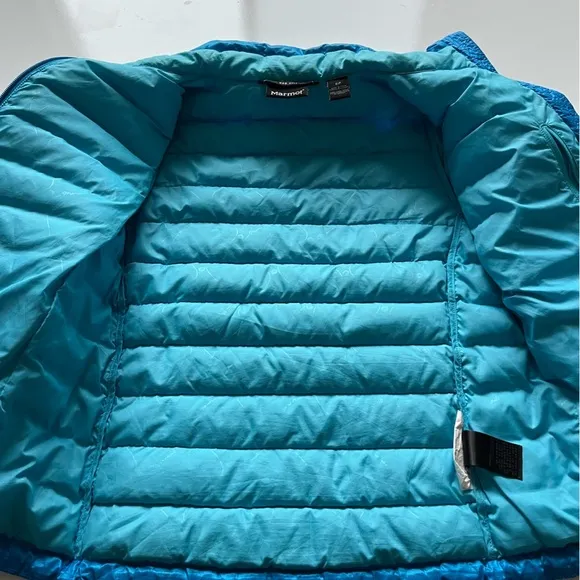 Marmot Women's Blue Puffer Jacket 800 fill