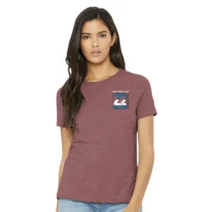 MBHM Women's Relaxed SS Tee -Heather Mauve- LCP Waves