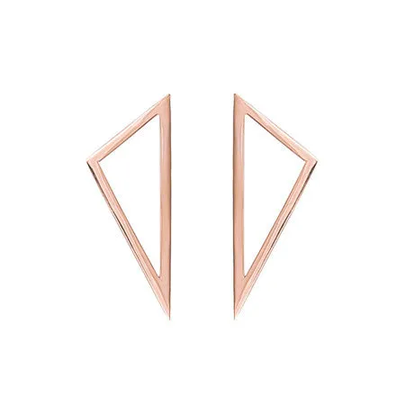 Medium Triangle Earrings | Rose Gold