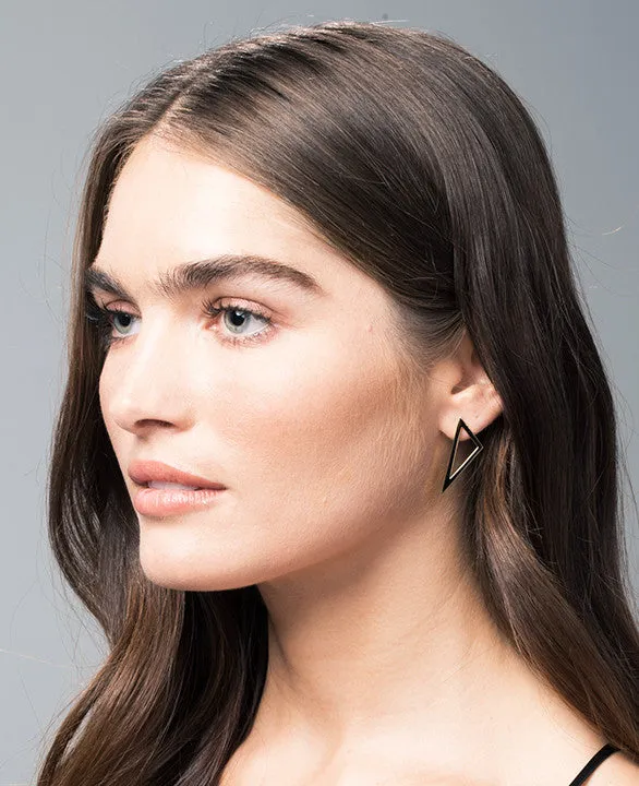 Medium Triangle Earrings | Rose Gold