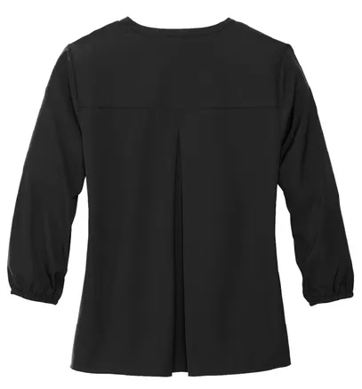 Mercer Mettle® Women's Stretch Crepe 3/4-Sleeve Blouse (Murphy)