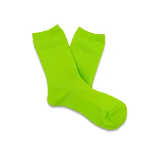Mesh Neon Crew Socks - Green (Women's)