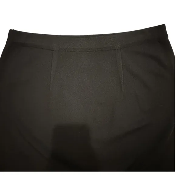MISOOK | Straight Knit Skirt Black Below The Knee Pull On Elastic Waist