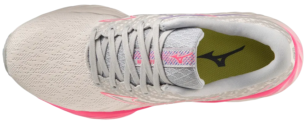 Mizuno Women's Wave Inspire 19 - Snow White/Sakura Glow/Purple Punch