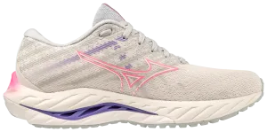 Mizuno Women's Wave Inspire 19 - Snow White/Sakura Glow/Purple Punch