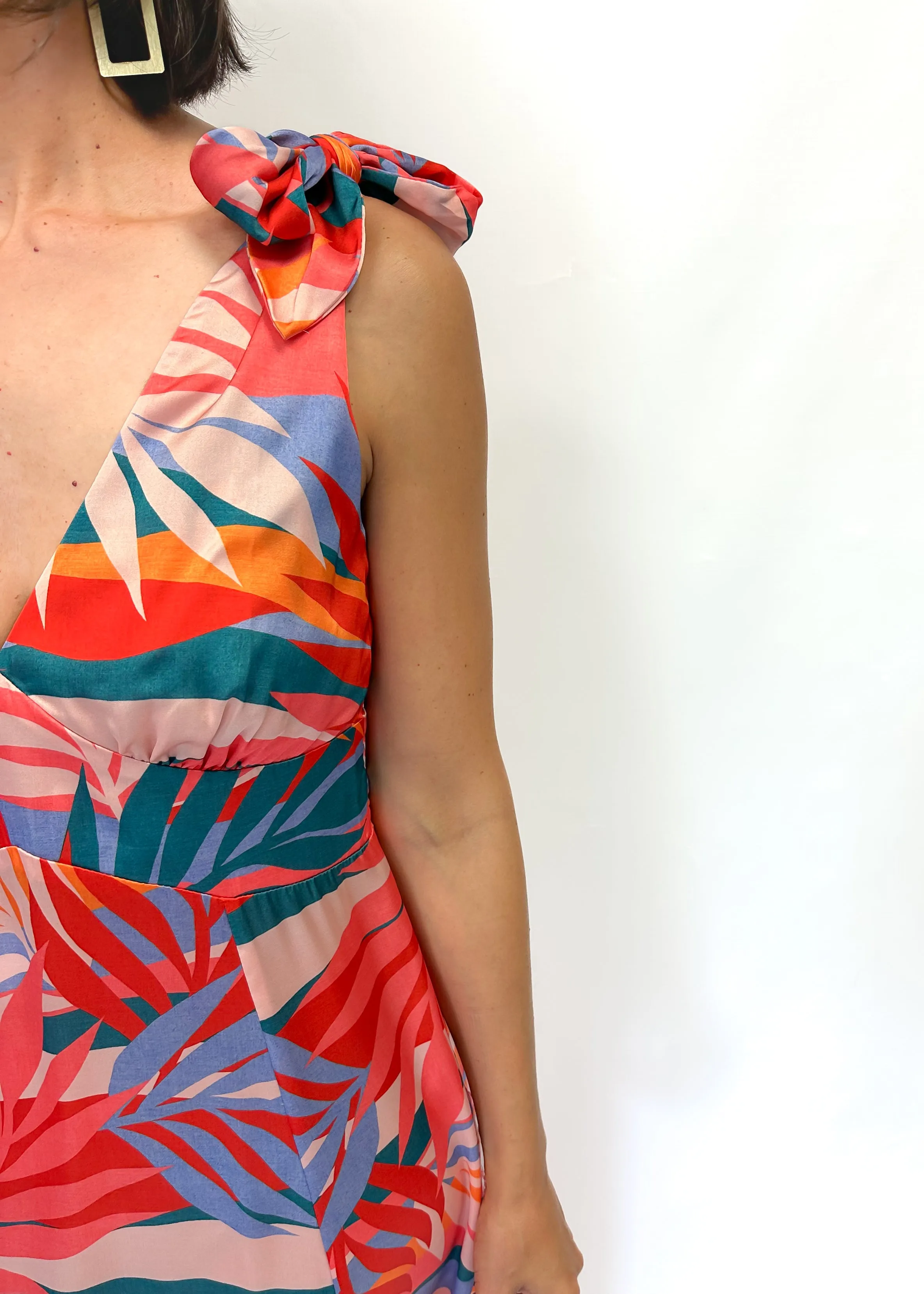 Molly Bracken V-Neck Tie Dress