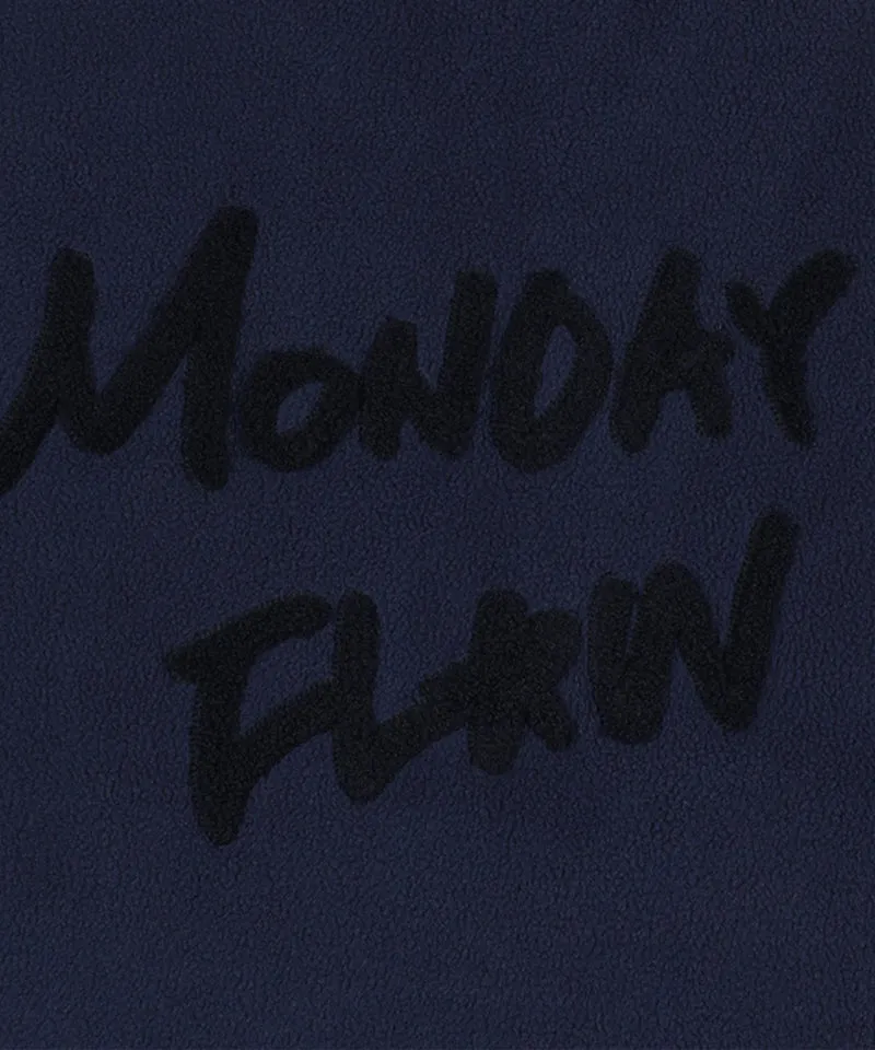 Monday Flow Half Zip-Up Warm Soft Fleece Top - Navy