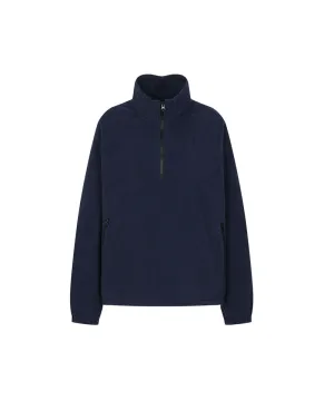 Monday Flow Half Zip-Up Warm Soft Fleece Top - Navy