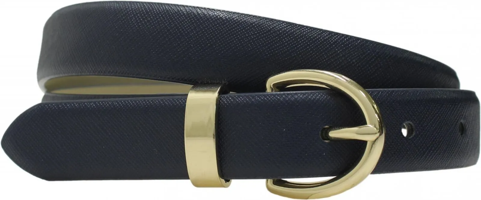 Mossimo Women's Textured Belt With Gold Buckle