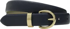 Mossimo Women's Textured Belt With Gold Buckle