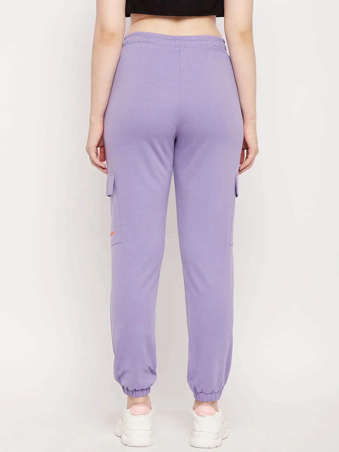 mSECRET Purple Cotton  Full Length Trackpants