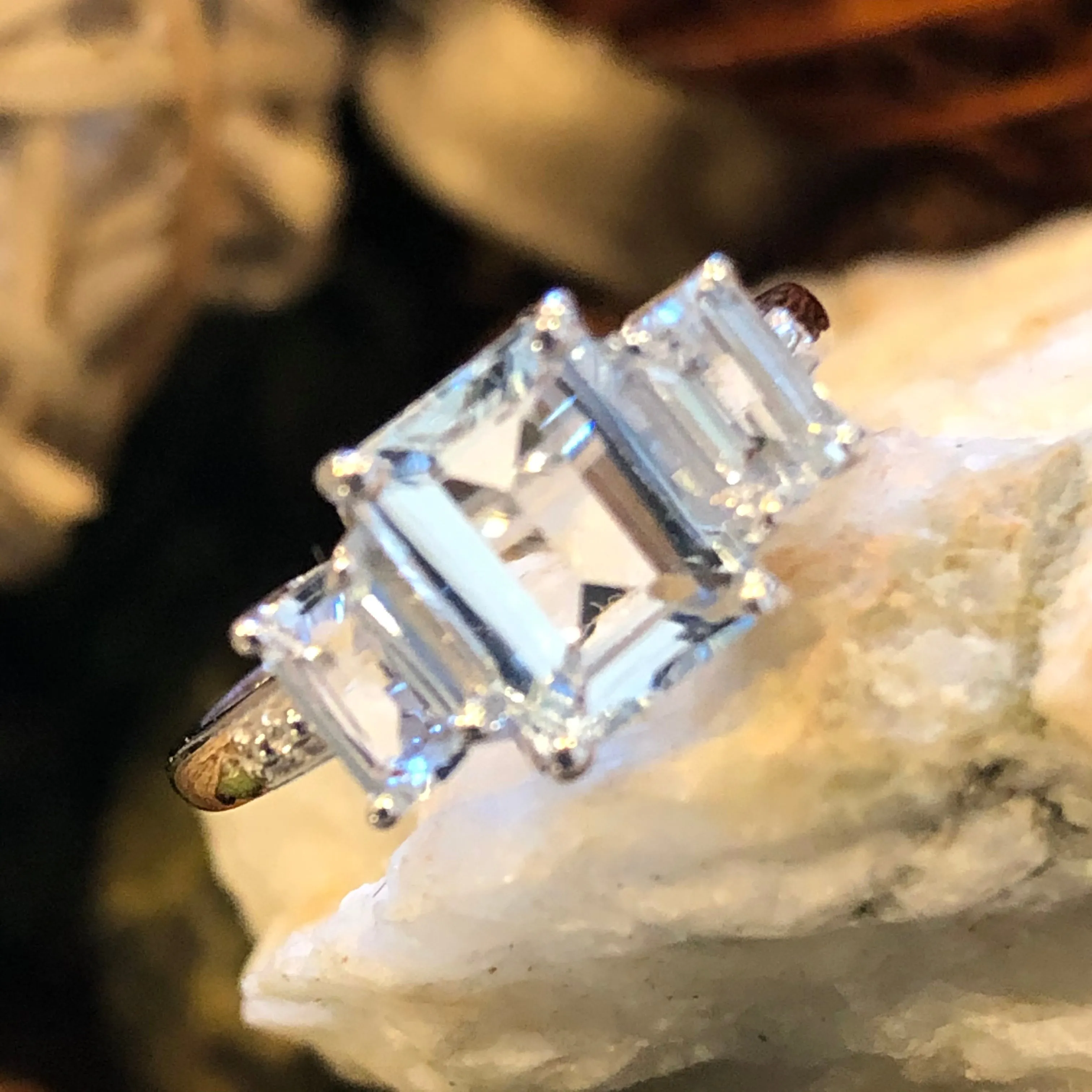 Natural 2ct Aquamarine 925 Solid Sterling Silver Ring Size 5, 6, 7, 8, 9