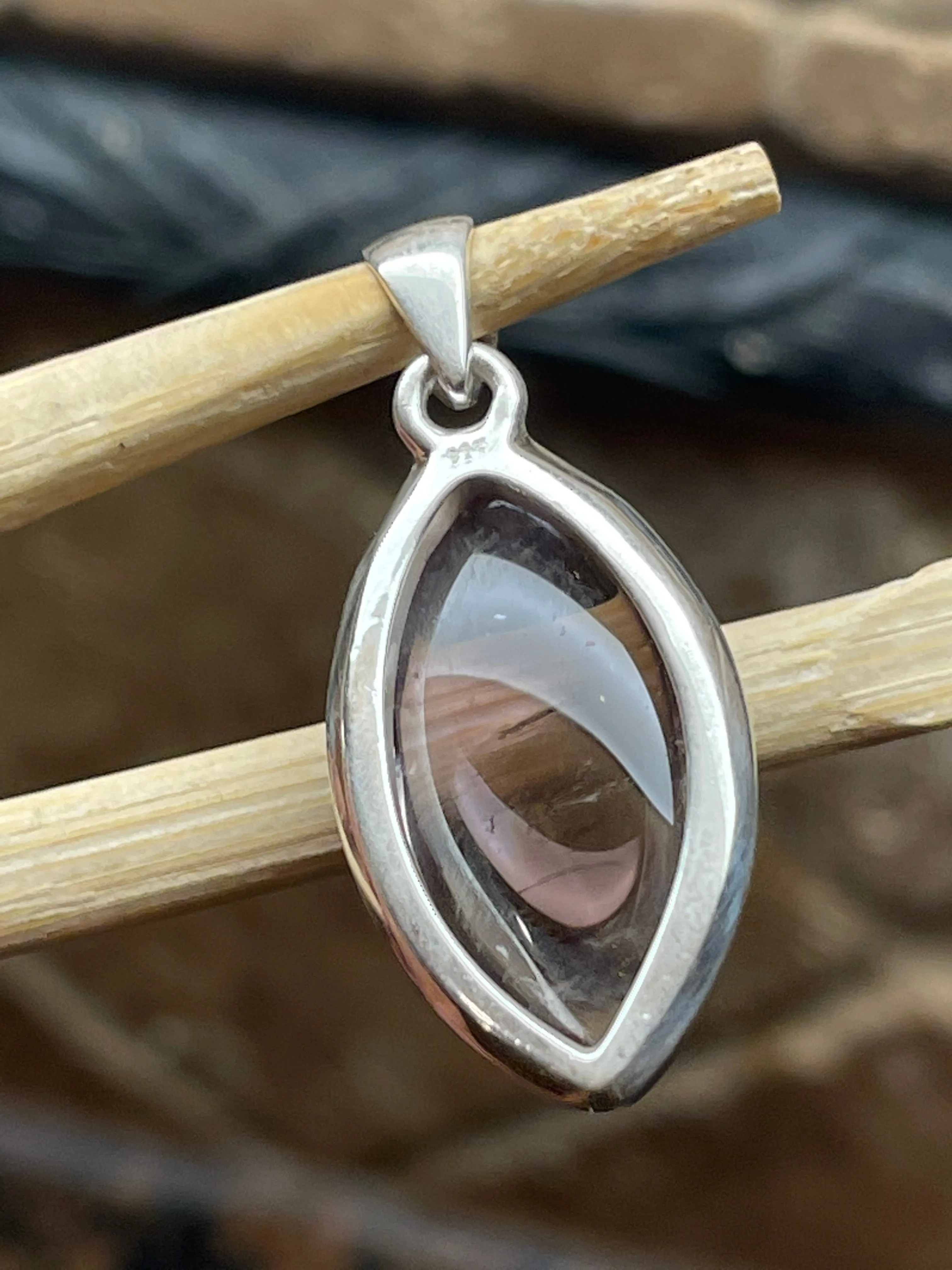 Natural Ametrine 925 Solid Sterling Silver Pendant 40mm