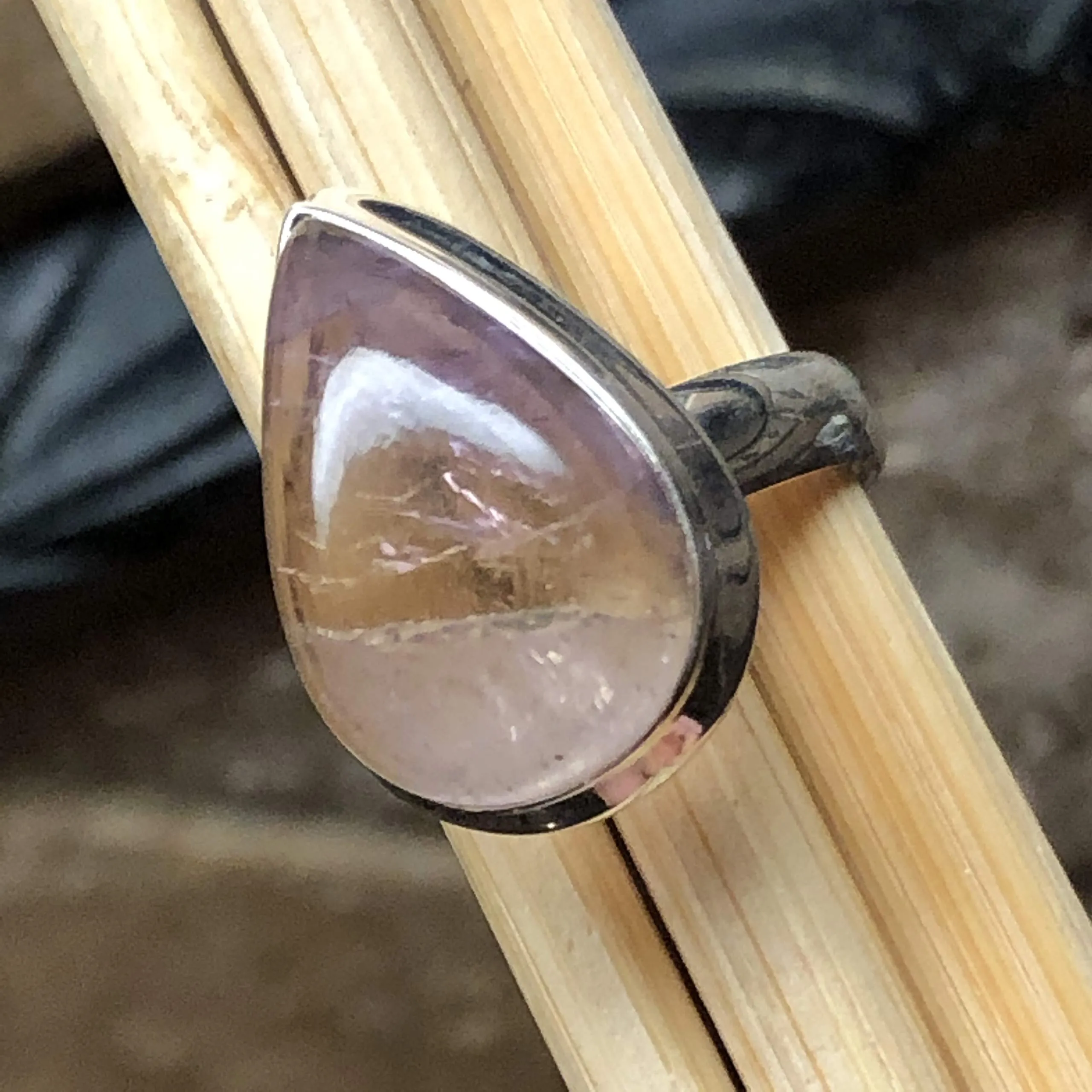 Natural Ametrine 925 Solid Sterling Silver Ring Size 6.5, 7.5