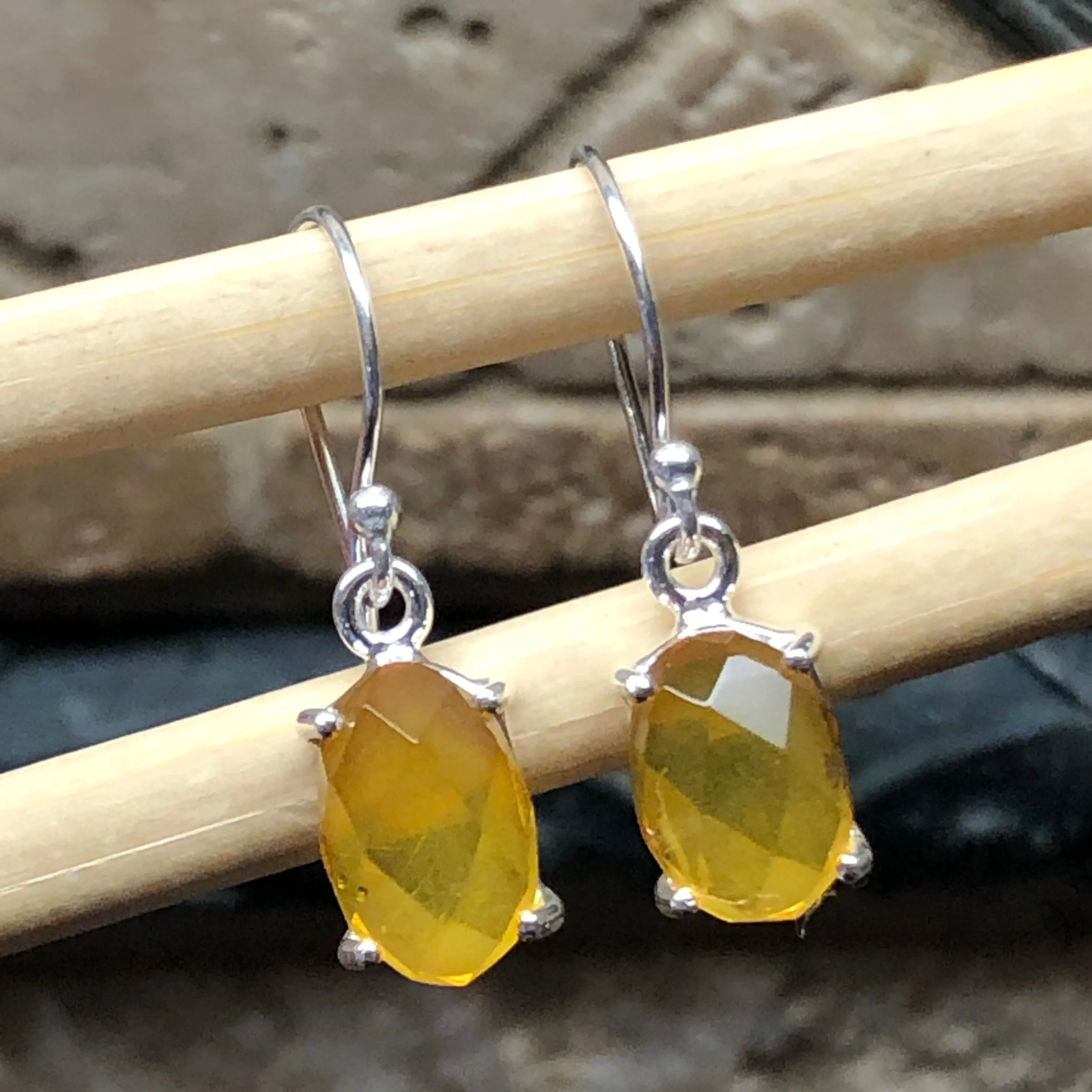 Natural Baltic Amber 925 Solid Sterling Silver Earrings 25mm