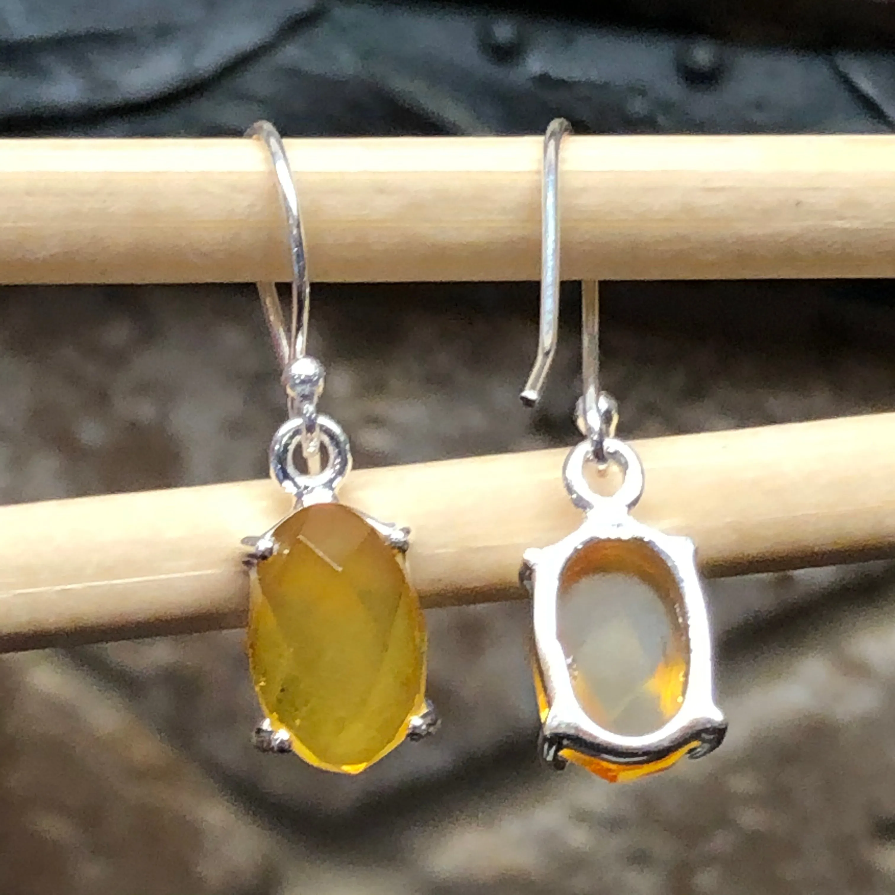 Natural Baltic Amber 925 Solid Sterling Silver Earrings 25mm