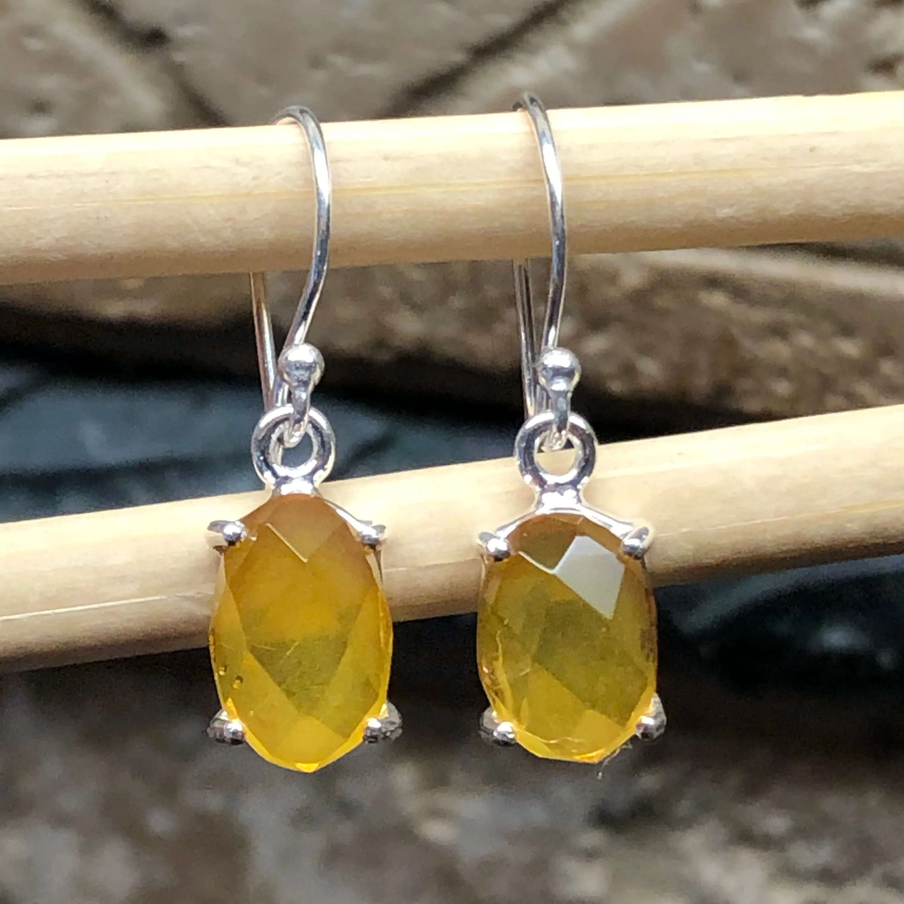 Natural Baltic Amber 925 Solid Sterling Silver Earrings 25mm
