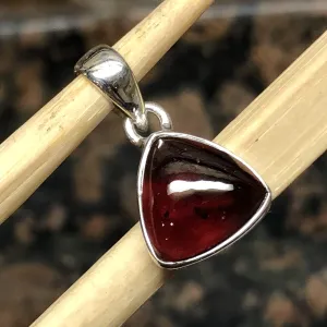 Natural Cabochan Garnet 925 Solid Sterling Silver Pendant 25mm