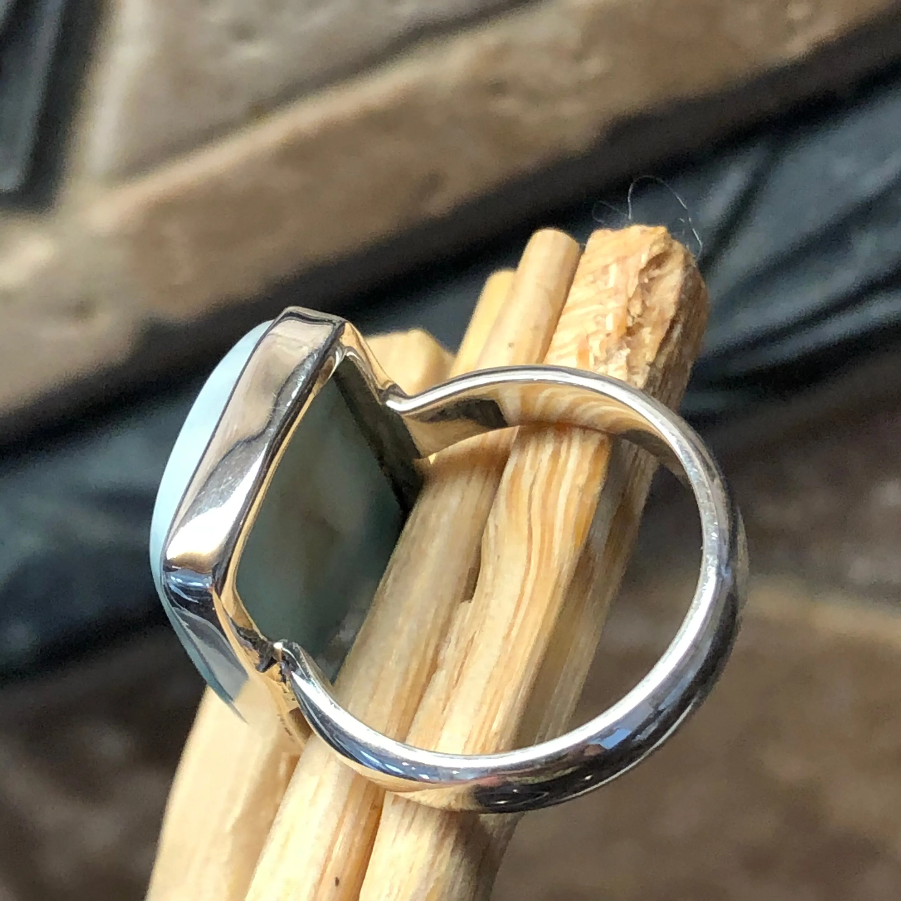 Natural Dominican Larimar Ring Size 6.5