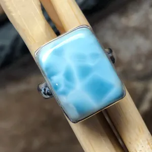 Natural Dominican Larimar Ring Size 6.5