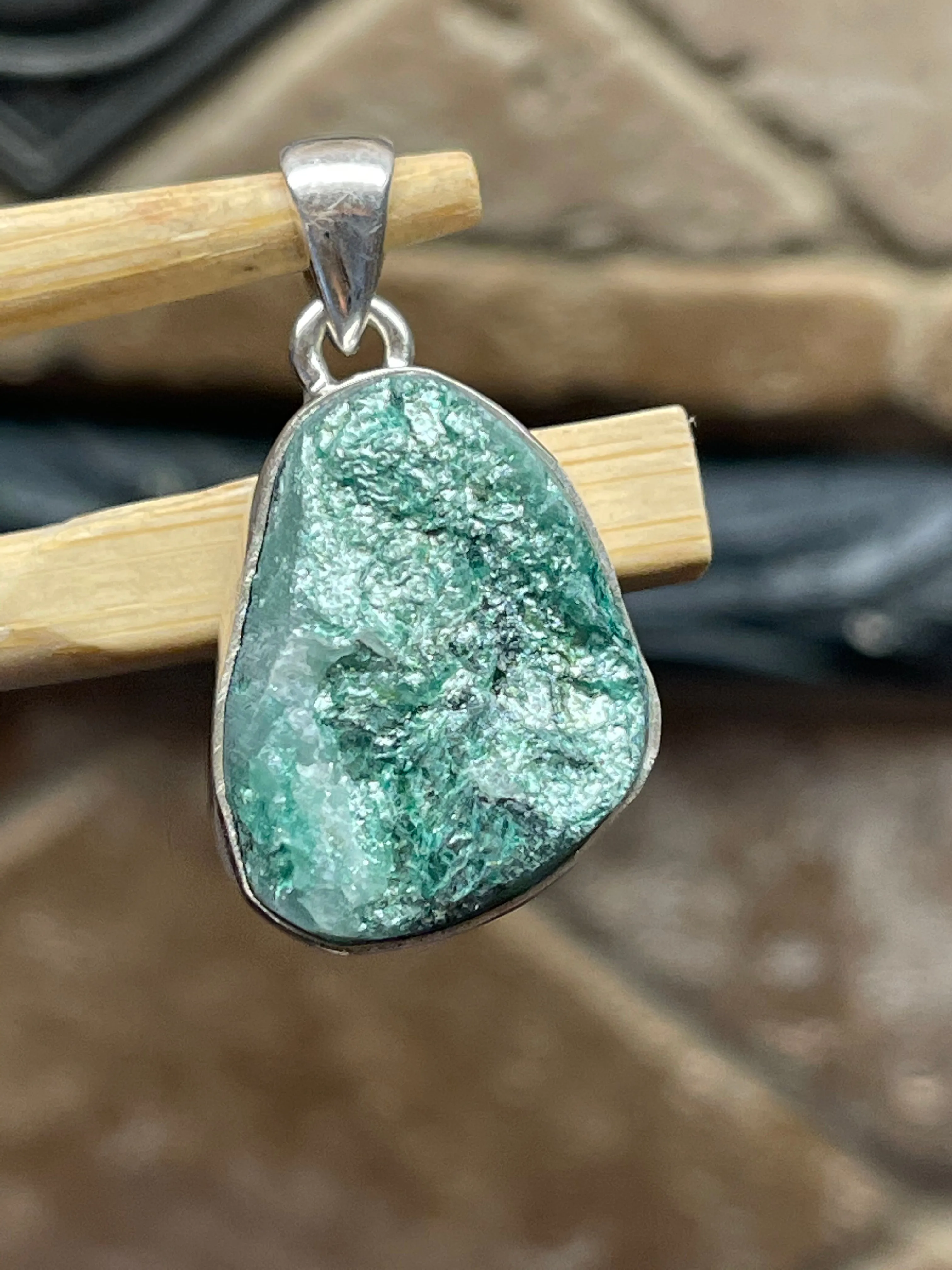 Natural Fuchsite Pendant Necklace